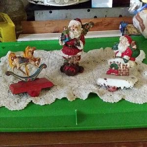 SOLD Bundle of 3 (2 stocking hangers 1 Santa)